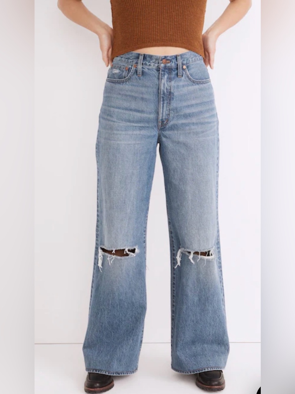 Madewell women’s super wide leg jeans size 28 - Picture 2 of 14